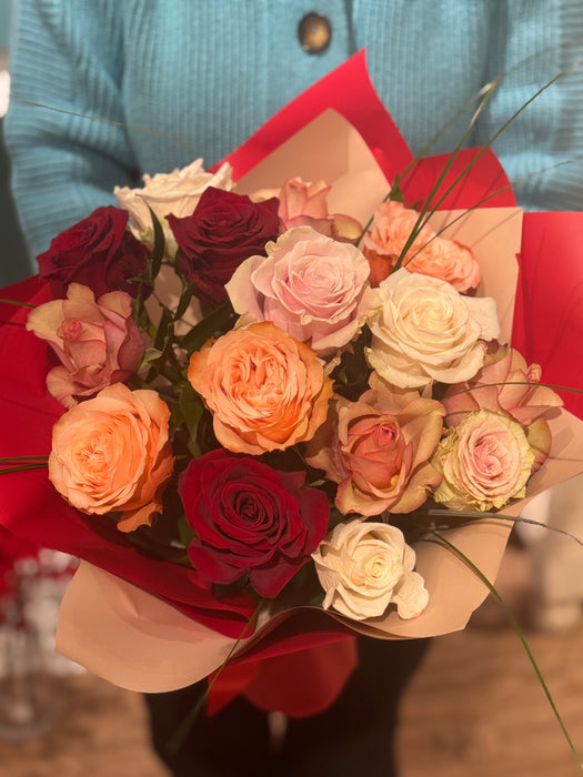 Bouquet Sfumature d’amore solo rose