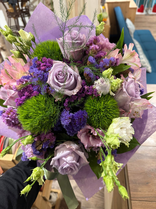 5 Rose Lilla con Statice a Rimini