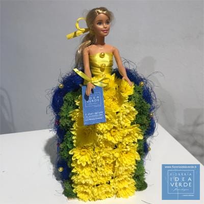 Barbi con fiori gialli creata a Rimini