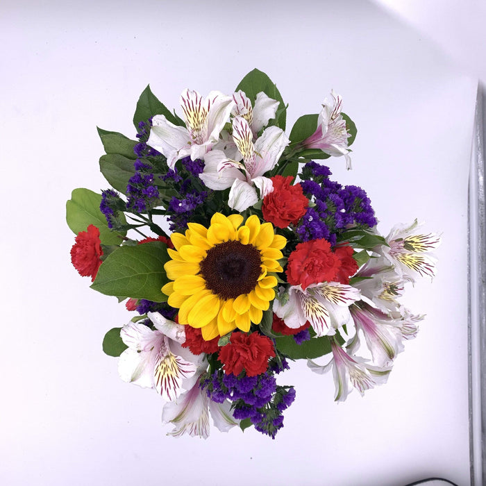 Bouquet Girasoli Alstromeria Garofanini Statice fiori-rimini