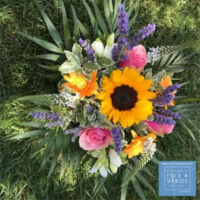 Bouquet Bouquet Sunflowers Roses Gerberas