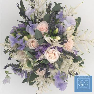 Bouquet Bouquet Roses Freesias Lavender Astilbe