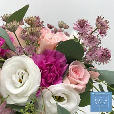 Bouquet Mazzo Rose Lisianthus Garofani