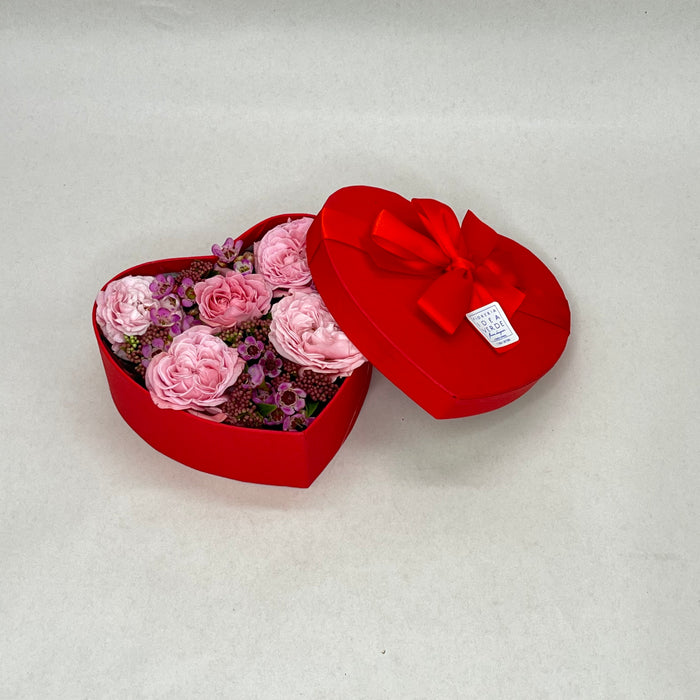 Flower box cuore rosso 3 misure