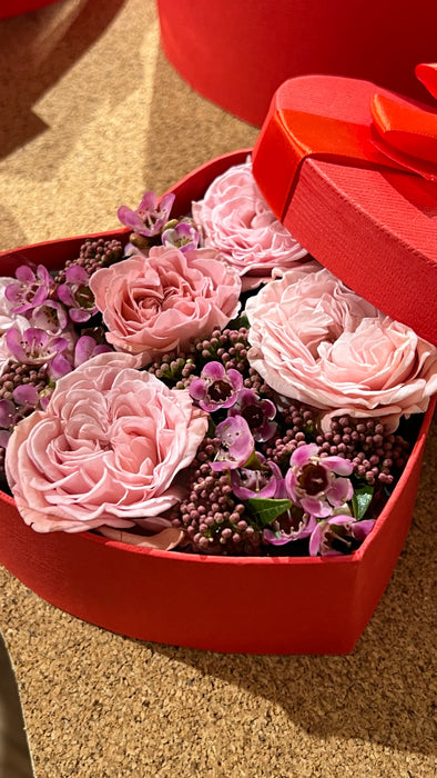 Flower box cuore rosso 3 misure